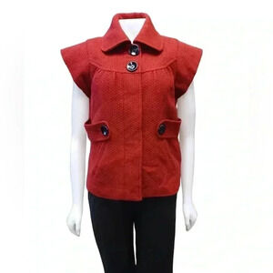 RW & Co Wool Blend Short Sleeve Collared  Jacket Size XS